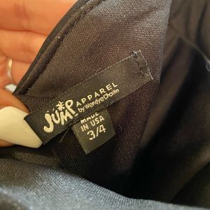 Black mini strapless dress